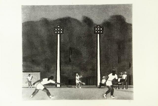Вальцефер В.А. Теннисный корт. 1980